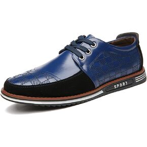 Men's Causal Oxfords Business Dress Shoes Lightweight Lace up Leather Loafers Classic Formal Shoes Driving Walking