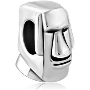 Rapa NUI Easter Island Moai Statue Charm Bead for Bracelet in Kuwait