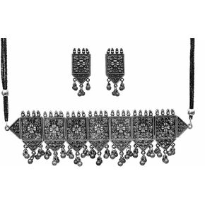 اجراس هندي عتيق مؤكسد من الفضة البولندية الافغانية القبلية الغجرية بوهو غونغرو اجراس طويلة الخيوط مجوهرات للنساء، 19 سم، معدن، بدون احجار كريمة, 19 cm, معدن, لا أحجار كريمة in Kuwait