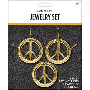 Stunning Peace Jewelry (3-Pack) - Stylish Adult 1 Pair of Earrings & 1 Necklace, Perfect Accessory for Any Occasion