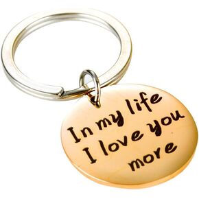 Boyfriend Girlfriend Gift Key Chain in My Life I Love You More Key Chain Pendant