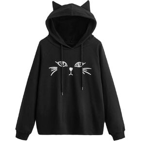 SweatyRocks Women's Long Sleeve Drawstring Pullover Hoodie Sweatshirt Top