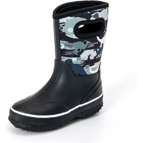 Kids Waterproof Neoprene Rain Boots Girls Boys Outdoor Mud Boots Children Insulated Rubber Snow Boots