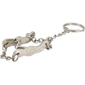 Needzo Metal Horse Bit Keychain, Western Themed Tool Key Ring, Gifts for Cowboys, 5.5 Inches