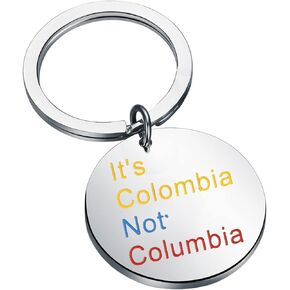 Zuo Bao Proud Colombian Gift Colombian Keychain It's Colombia Not Columbia Keychain Gift Idea for Proud Colombians in Saudi Arabia