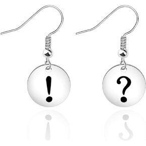 Question Mark and Exclamation Mark Earrings Punctuation Earrings Fun Earrings Quirky Earrings