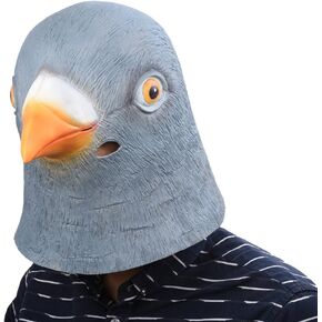 PARTY STORY Pigeon Latex Head Mask Rubber Animal Head Mask Halloween Novelty Costume Masks in Kuwait