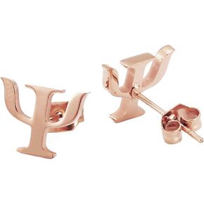 AOCHEE Psi Greek Alphabet Initial Letters Symbol Medical Sign Charm Stud Earrings ¡­