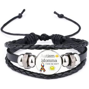Autism Mom Bracelet for Women Autism Awareness Products Jewelry for Mother Mom Gifts for Birthday Christmas Mothers Day Gifts