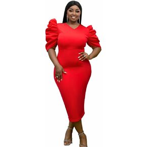 AOMEI فستان أسود نصف كم الوظيفي Bodycon ميدي 4XL 3XL 2XL حجم كبير ملابس امرأة للسيدات مكتب