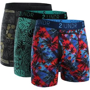 2UNDR Swing Shift Boxer Brief 3 Pack (Tonga/Samoa/Fiji, Small)