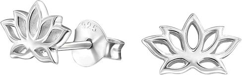 لوتس .925 أقراط من الفضة الاسترليني صغيرة جدًا، ثقب متعدد، للغضاريف، الحلزون، ثقب الأذن الثانية in Kuwait