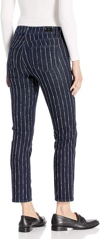 PAIGE Women's Hoxton Transcend High Rise Straight Leg Ankle Trouser, Glitter Stripe, 25 in Saudi Arabia