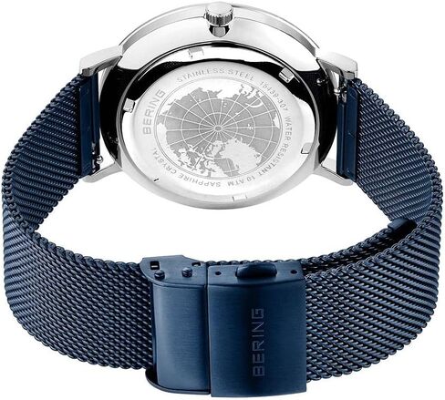 بيرنج ساعة سولار للرجال بلون فضي وازرق 15439-307 in Kuwait