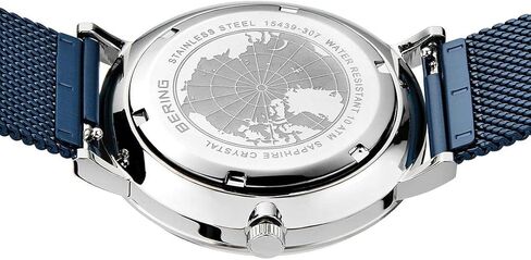 بيرنج ساعة سولار للرجال بلون فضي وازرق 15439-307 in Kuwait