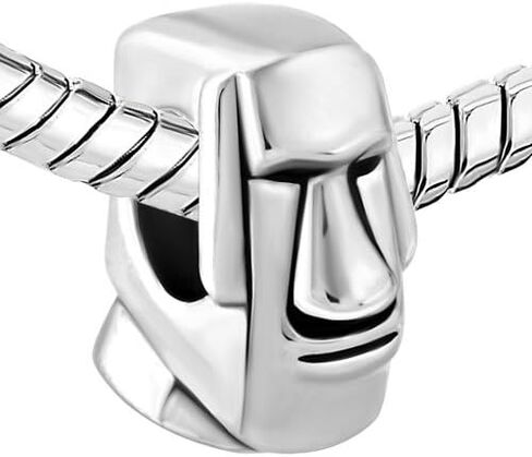 Rapa NUI Easter Island Moai Statue Charm Bead for Bracelet in Kuwait