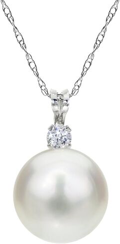 Amazon Collection Sterling Silver Cubic Zirconia 7-8mm Freshwater Cultured Pearl Stud Earrings and Pendant Necklace Jewelry Set in Saudi Arabia