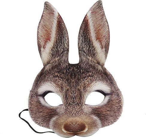 NICEYST Fun Animal Halloween Mask Furry Half Face Mask Fox Bunny Masks Halloween Cosplay Costume Carnival Party Costume Props in Saudi Arabia