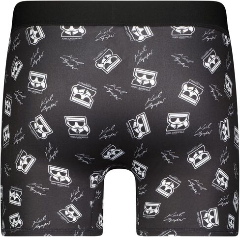 Karl Lagerfeld Paris mens Karl Character Head Logo and Logo Printed on the Thigh. 3 Pack Boxer Briefs Boxer Briefs in Kuwait