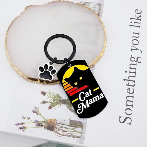 OEHEDOU Cat Parents Gifts Keychain Cat Dad Gifts For Men Cat Mom Gifts For Women Cat Themed Gifts For Cat Lovers Cat Owners in Saudi Arabia
