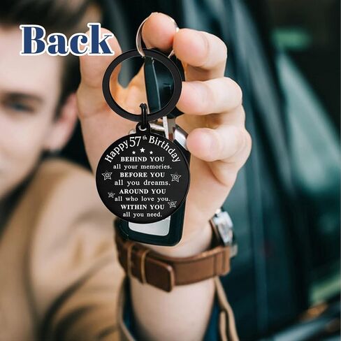 DGXMD Happy 57th Birthday Gifts - Born in 1967 Birthday Keychain - 57 Year Old Men Women Birthday Gifts - 1967 Birthday Present in Saudi Arabia
