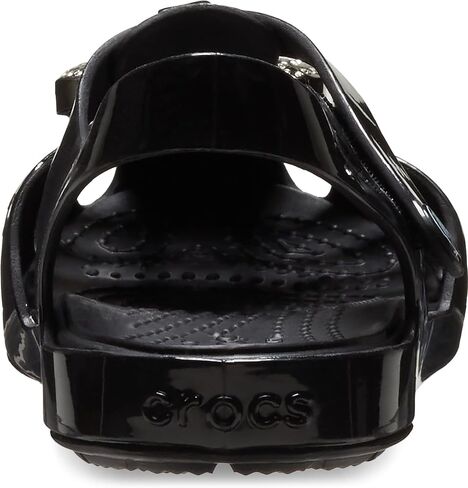 Crocs Kids Isabella Charm Sandals, Black/Silver, Numeric_9 US Unisex Toddler in Kuwait