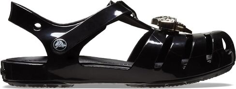 Crocs Kids Isabella Charm Sandals, Black/Silver, Numeric_9 US Unisex Toddler in Kuwait