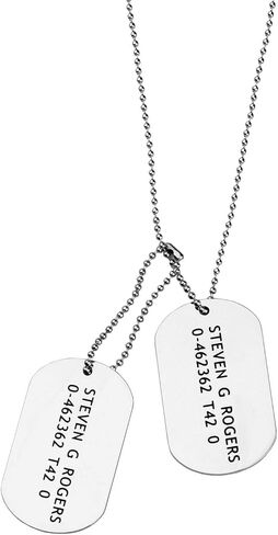 Steven Rogers Miltitary Army Dog Tags Necklace Cosplay Gift in Saudi Arabia