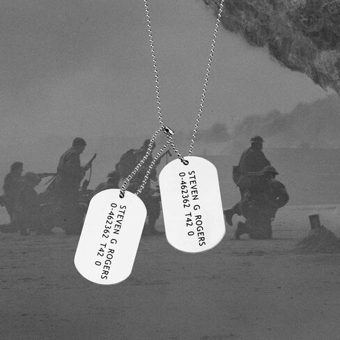 Steven Rogers Miltitary Army Dog Tags Necklace Cosplay Gift in Saudi Arabia
