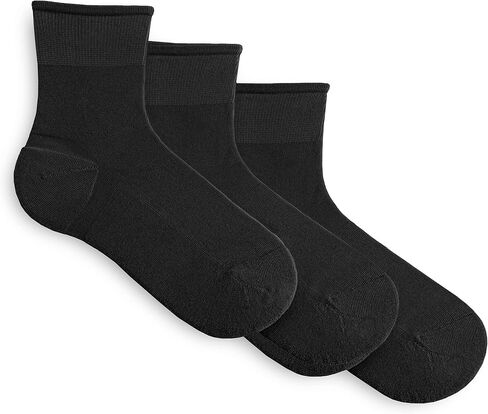 HUE Women's Sporty Shortie Sneaker Sock 3 Pair Pack, Black/Black/Black, One Size in Saudi Arabia