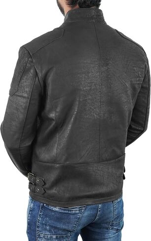 سترة جلدية من STOREJEES Snuff للرجال - سترة من جلد الغزال بتصميم كلاسيكي للرجال ملابس خارجية للرجال من جلد الغزال in Kuwait