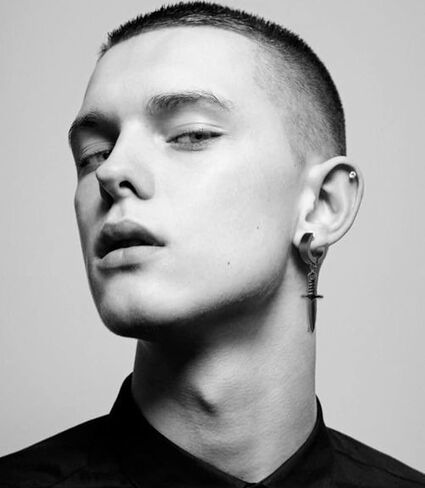 14 زوجًا من الأقراط السوداء للرجال أقراط هوجي هوب طقم من الحلقان للجنسين أقراط متدلية على شكل جمجمة فأس الشرير in Kuwait