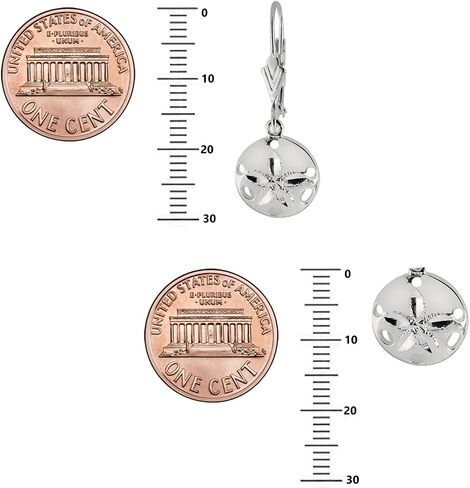 Ritastephens Sterling Silver Sand Dollar Lever Back Dangle Earrings in Saudi Arabia