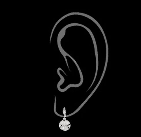 Ritastephens Sterling Silver Sand Dollar Lever Back Dangle Earrings in Saudi Arabia