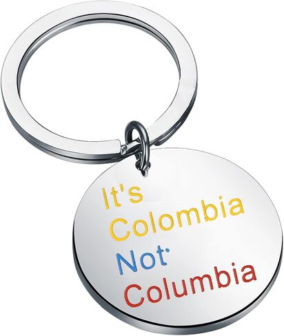 Zuo Bao Proud Colombian Gift Colombian Keychain It's Colombia Not Columbia Keychain Gift Idea for Proud Colombians in Saudi Arabia