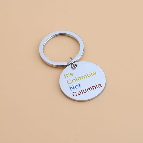 Zuo Bao Proud Colombian Gift Colombian Keychain It's Colombia Not Columbia Keychain Gift Idea for Proud Colombians in Saudi Arabia