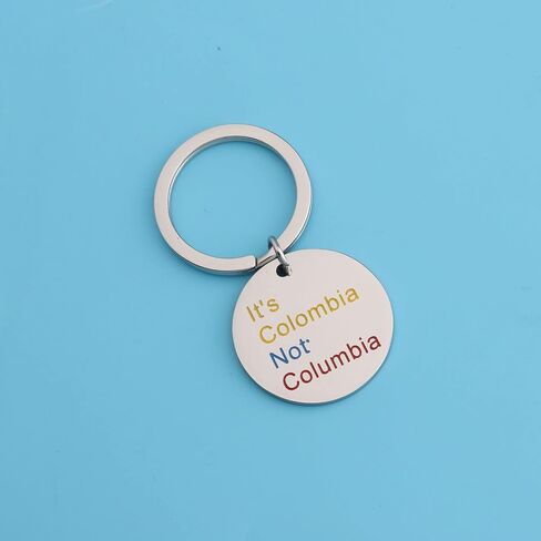 Zuo Bao Proud Colombian Gift Colombian Keychain It's Colombia Not Columbia Keychain Gift Idea for Proud Colombians in Saudi Arabia