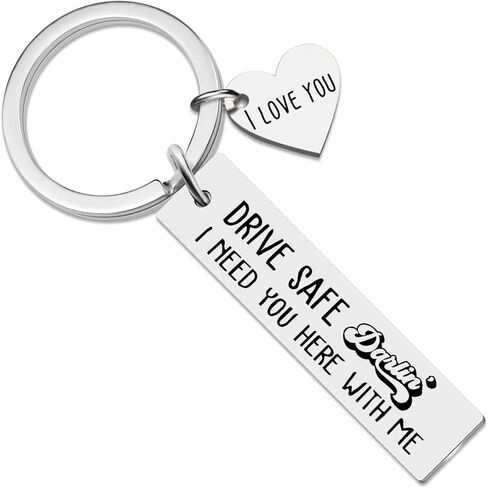 Aisity Husband Stocking Stuffers Drive Safe Keychain Gifts for Boyfriend Husband from Wife Girlfriend Birthday Christmas Mens Stocking Stuffers Valentines Day Gifts for Men in Kuwait