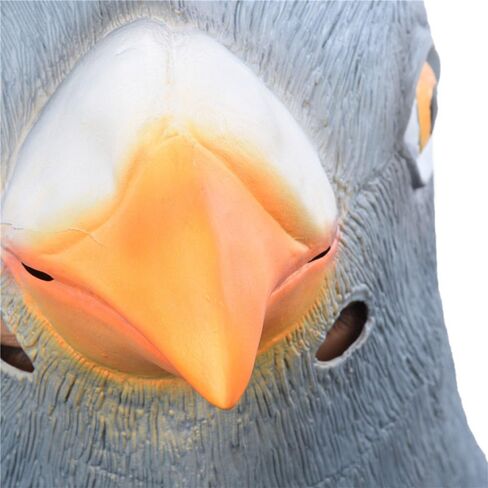 بارتي ستوري قناع رأس حمامة من اللاتكس، قناع رأس حيوان مطاطي للهالوين، أقنعة تنكرية مبتكرة in Kuwait