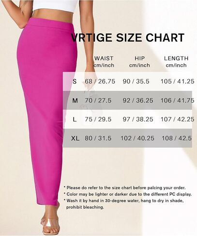 Vrtige Women's Casual High Waist Split Hem Back Zipper Long Maxi Skirt in Saudi Arabia