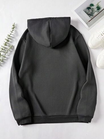 COZYEASE Men's Long Sleeve Hoodie Solid Drawstring Hooded Pullover Sweatshirts Basic Winter Clothes in Saudi Arabia