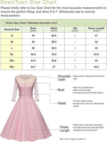 GownTown Women's Vintage Floral Lace 2/3 Sleeve Bridesmaid Party Dress in Saudi Arabia