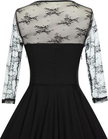 GownTown Women's Vintage Floral Lace 2/3 Sleeve Bridesmaid Party Dress in Saudi Arabia
