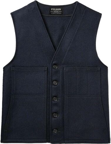 Filson Mens Mackinaw Wool Vest Navy Large in Kuwait