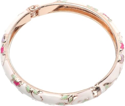 Generic Cloisonne Bracelet Flower Enameled Bangle Bracelet Ethnic Style Open Hinge Cuff Bangle Wrist Bracelet Hand Jewelry 6x0.6cm 38VS2710576IX4FRM3N 0 in Saudi Arabia