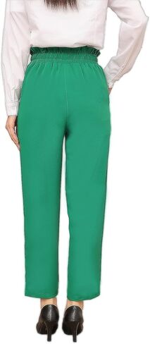 Women Pencil Pants, Women Casual, Paper Bag Waist Pants,Suitable for Wearing in Offices, Schools and Companies in Saudi Arabia