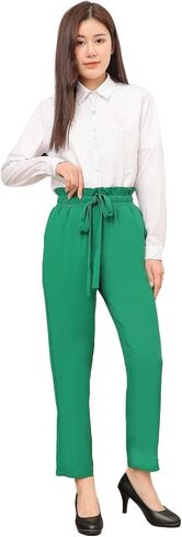 Women Pencil Pants, Women Casual, Paper Bag Waist Pants,Suitable for Wearing in Offices, Schools and Companies in Saudi Arabia