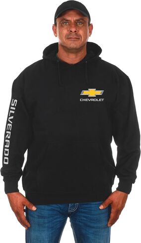سويت شيرت بغطاء للرأس أسود كلاسيكي من JH Design للرجال من Chevy Silverado Truck in Kuwait