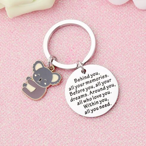 FEELMEM Funny Koala Gift Behind You All Your Memories Koala Charm Keychain Koala Lover Gift Animal Koala Jewelry in Saudi Arabia