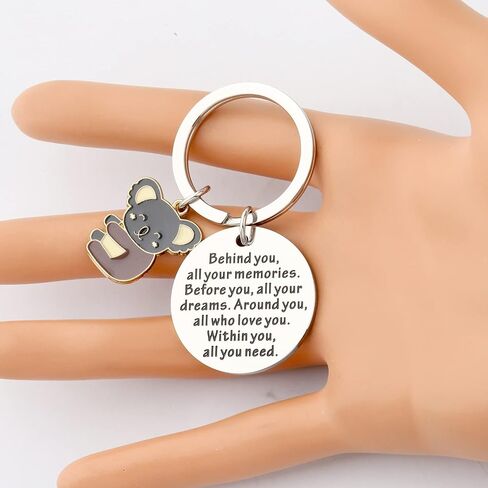 FEELMEM Funny Koala Gift Behind You All Your Memories Koala Charm Keychain Koala Lover Gift Animal Koala Jewelry in Saudi Arabia